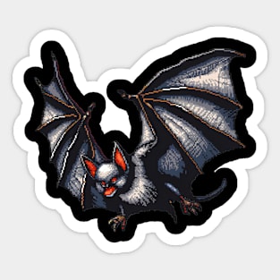 Pixelated Bat Artistry Sticker